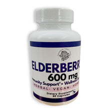 Load image into Gallery viewer, Pure Elderberry 600 mg Vegan Capsules - Rainbow Root Teas