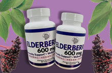 Load image into Gallery viewer, Pure Elderberry 600 mg Vegan Capsules - Rainbow Root Teas