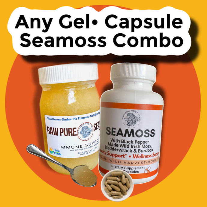 Any Seamoss Gel 16 oz & Caps Seamoss Combo - Rainbow Root Teas