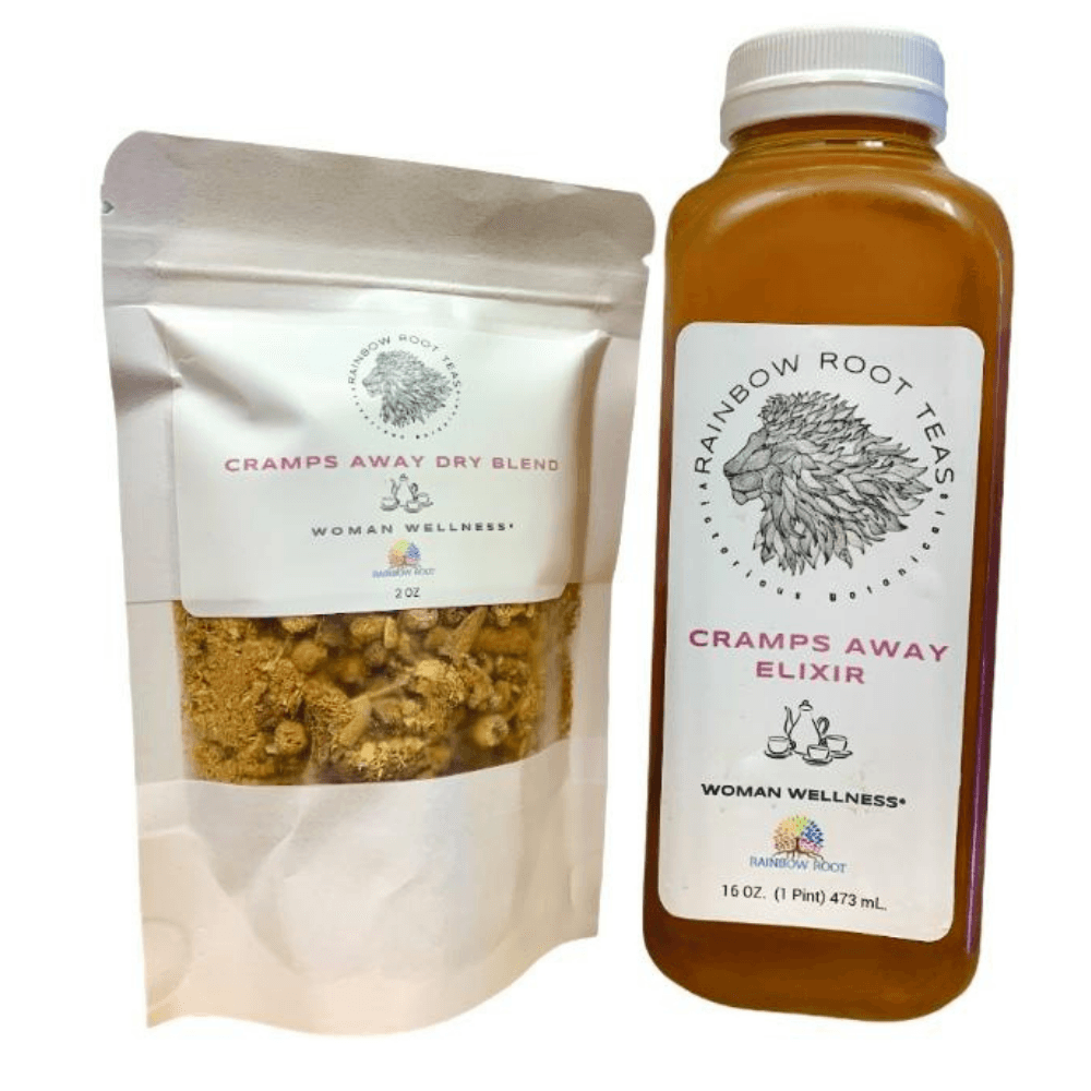 Combo Cramp Away Dry Blend & Elixir - Rainbow Root Teas