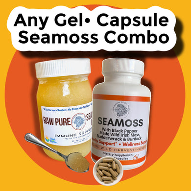 Any Seamoss Gel 16 oz & Caps Seamoss Combo - Rainbow Root Teas