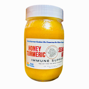 Organic Honey Turmeric Seamoss Gel  (Wild Harvest) - Rainbow Root Teas