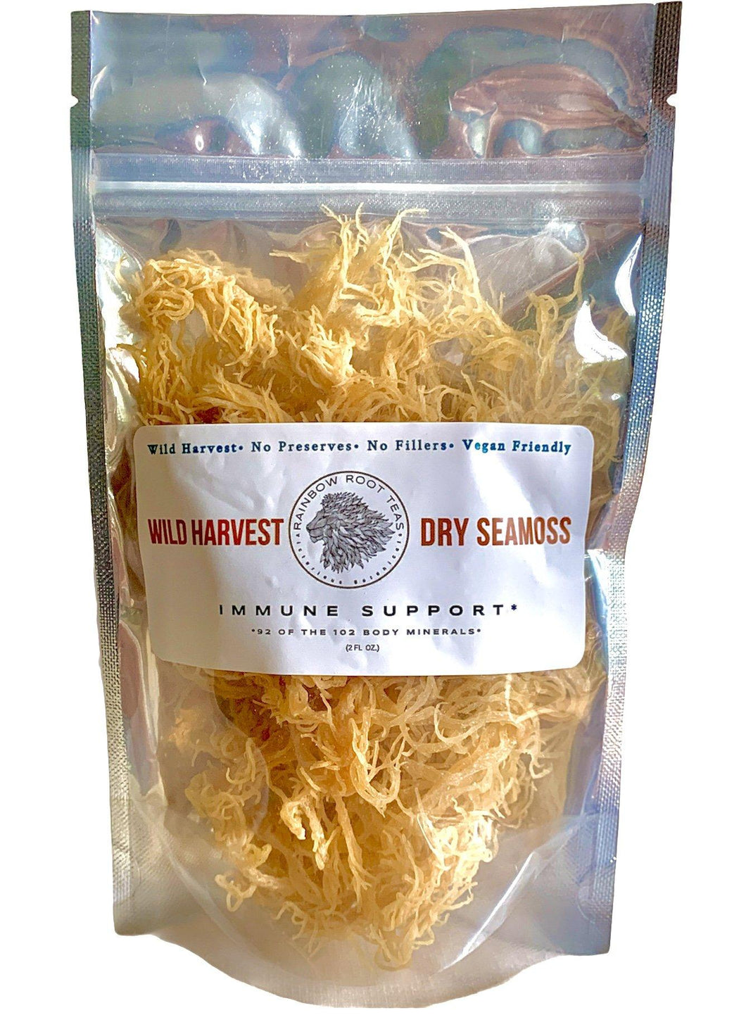 Dry Golden Seamoss Wild Harvest - Rainbow Root Teas, [elderberry teas], [seamoss gels], [rainbowrrotteas]