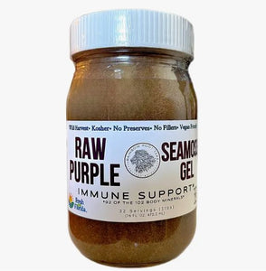 Organic Raw Purple Seamoss Gel  (Wild Harvest) - Rainbow Root Teas